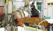 Ross in the composites workshop at Plymouth University